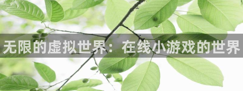 无限的虚拟世界：在线小游戏的世界